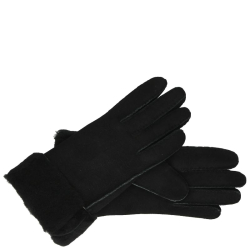 Petit Bois Handschoenen Dames Gevoerd Leer Maat 8 Lam Zwart