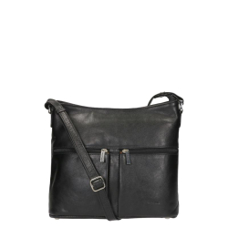 The Monte Crossbodytas / Schoudertas  Dames Leer Taree Zwart