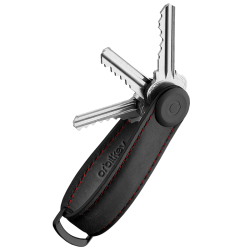 Orbitkey Sleutelhanger / Sleutelhouder Leer Grazy Horse Zwart