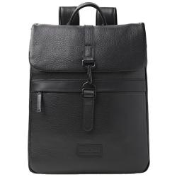 Castelijn en Beerens Laptoprugzak / Rugtas / Laptoptas 15.6 Inch Leer Onyx Zwart
