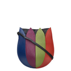 By lin Schoudertas / Crossbodytas Dames Leer Tulip Long Strap Brons