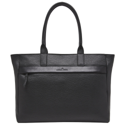 Castelijn en Beerens Laptoptas / Werktas / Schoudertas Dames 15.6 Inch Leer Onyx Zwart