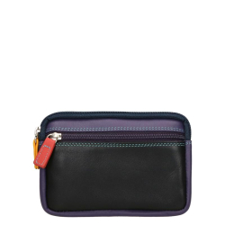 MyWalit Portemonnee / Portefuille Dames  Leer Double Zip Zwart