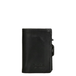 Tony Perotti Furbo Pasjeshouder / kaarthouder RFID Leer voor  pasjes & briefgeld Zwart