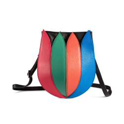By lin Schoudertas Tulip Long Strap L Brons