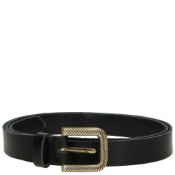 DSTRCT Dames Riem Leer 3 cm Hoog 105 cm Lang Zwart