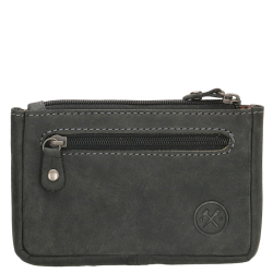Hide & Stitches Sleuteletui met rits Leer Idaho Zwart