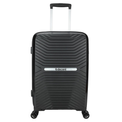 Decent Koffer / Trolley / Reiskoffer 66 cm 63 Liter Cross One Zwart