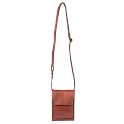 Rise of Rosa Telefoontasje / Crossbodytas Dames Leer Mila Bruin