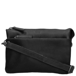 DSTRCT Crossbodytas / Schoudertas Dames Leer Preston Park Zwart