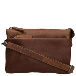 DSTRCT Crossbodytas / Schoudertas Dames Leer Preston Park Bruin