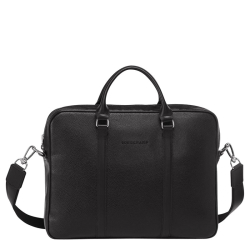 Longchamp Laptoptas / Aktetas / Werktas Dames 15 Inch Leer Le Foulonnè Zwart
