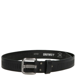 DSTRCT Heren Riem Leer 3.5 cm Breed 95 cm lang Zwart