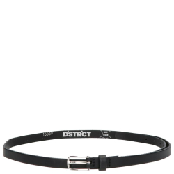 DSTRCT Dames Riem Leer 1.5 cm Hoog 85 cm Lang Zwart