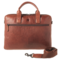 Pylos59 Laptoptas / Aktetas / Werktas 15.6 Inch Leer Brenton Bruin