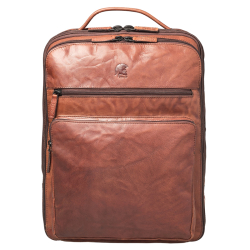 Pylos59 Laptoprugzak / Rugtas / Laptoptas 15.6 Inch Leer Brenton Bruin