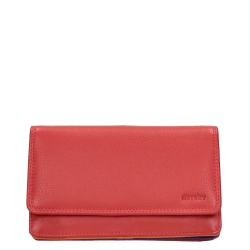 DSTRCT Portemonnee / Portefuille Dames RFID  Leer Harmonica Cognac