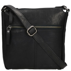 Spikes & Sparrow Crossbodytas / Schoudertas  Dames Leer Duster Zwart