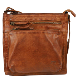 Bear Design Crossbodytas / Schoudertas  Dames Leer Davita Bruin
