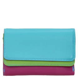 MyWalit Portemonnee / Portefuille Dames Leer Double Zip Groen