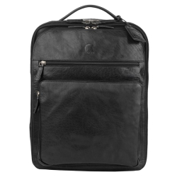 Pylos59 Laptoprugzak / Rugtas / Laptoptas 15.6 Inch Leer Brenton Zwart