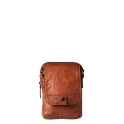Pylos59 Schoudertas / Crossbodytas Heren Leer  Brenton Bruin