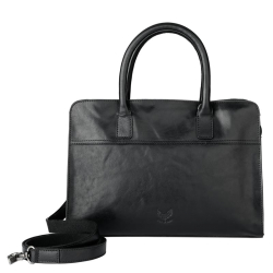 Rise of Rosa Schoudertas / Shopper Dames Leer Brenton Zwart
