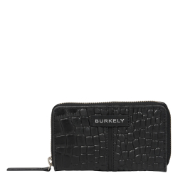 Burkely Portemonnee / Portefeuille met rits  Dames Leer Cool Colbie Zwart