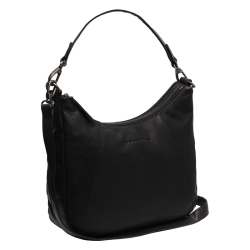 The Chesterfield Brand Schoudertas / Crossbodytas Dames Leer Waxed Pull Up Zwart