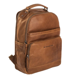 The Chesterfield Brand Laptoprugzak / Rugtas / Schooltas 14 Inch Waxed Pull Up. Bruin