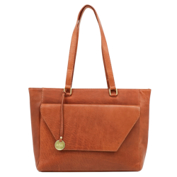 Mosz Laptoptas / Werktas / Schoudertas Dames Leer 15.6 Inch Denise Bruin
