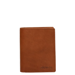 Genicci Portemonnee / Portefeuille Heren Billfold Leer Noble Bruin
