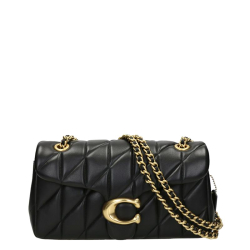 Coach Crossbodytas / Schoudertas Dames Leer Quilted Tabby 26 Zwart