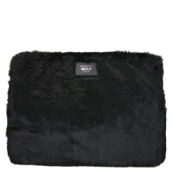 Wouf Laptophoes / Laptop Sleeve 13 inch Faux Fur Zwart