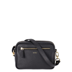 DSTRCT Crossbodytas / Schoudertas Dames Leer Floater Field Zwart