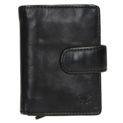 Bear Design Pasjeshouder / Creditcardhouder Uitschuifbaar Leer Bobby Zwart