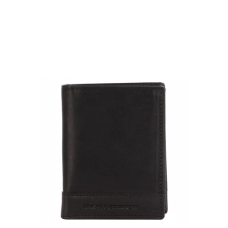 Spikes & Sparrow Portemonnee / Billfold Heren RFID Bescherming Leer Bronco Zwart