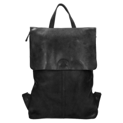 Bear Design Rugzak / Rugtas Dames Leer Anneroos Zwart