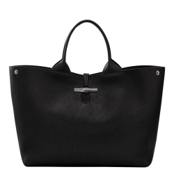 Longchamp Handtas / Schoudertas Dames Leer Le Roseau Zwart