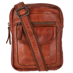 Bear Design Herentas / Crossbodytas Leer Sasha Bruin