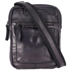 Bear Design Herentas / Crossbodytas Leer Sasha Zwart