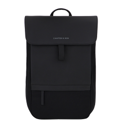 Kapten & Son Laptoprugzak / Rugtas / Schooltas 14  Inch Vegan Fyn Pro Zwart