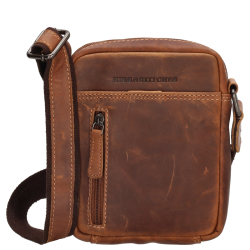 Hide & Stitches Crossbodytas / Schoudertas Heren Leer Japura Bruin