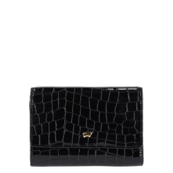 Braun Buffel Portemonnee / Portefeuille Dames met drukknoop Verona Zwart