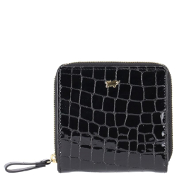 Braun Buffel Portemonnee / Portefeuille Dames met drukknoop Verona Zwart Zwart