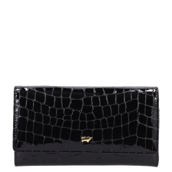 Braun Buffel Portemonnee / Portefeuille Dames met drukknoop Verona Zwart Zwart
