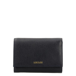 Loulou Essentiels Portemonnee / Portefeuille met rits Dames Leer Petite Fleur Groen