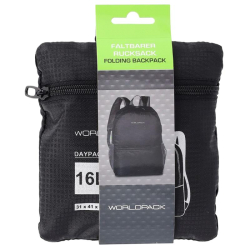 Worldpack Rugzak opvouwbaar Zwart