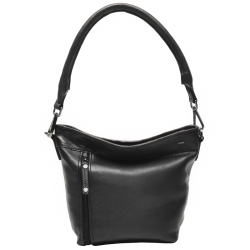 Berba Schoudertas / Hobo / Bucket Bag  Dames Leer Lucca Zwart