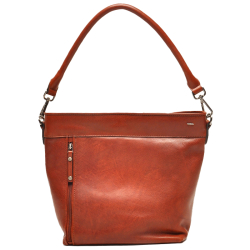 Berba Schoudertas / Hobo / Bucket Bag M Dames Leer Lucca Bruin